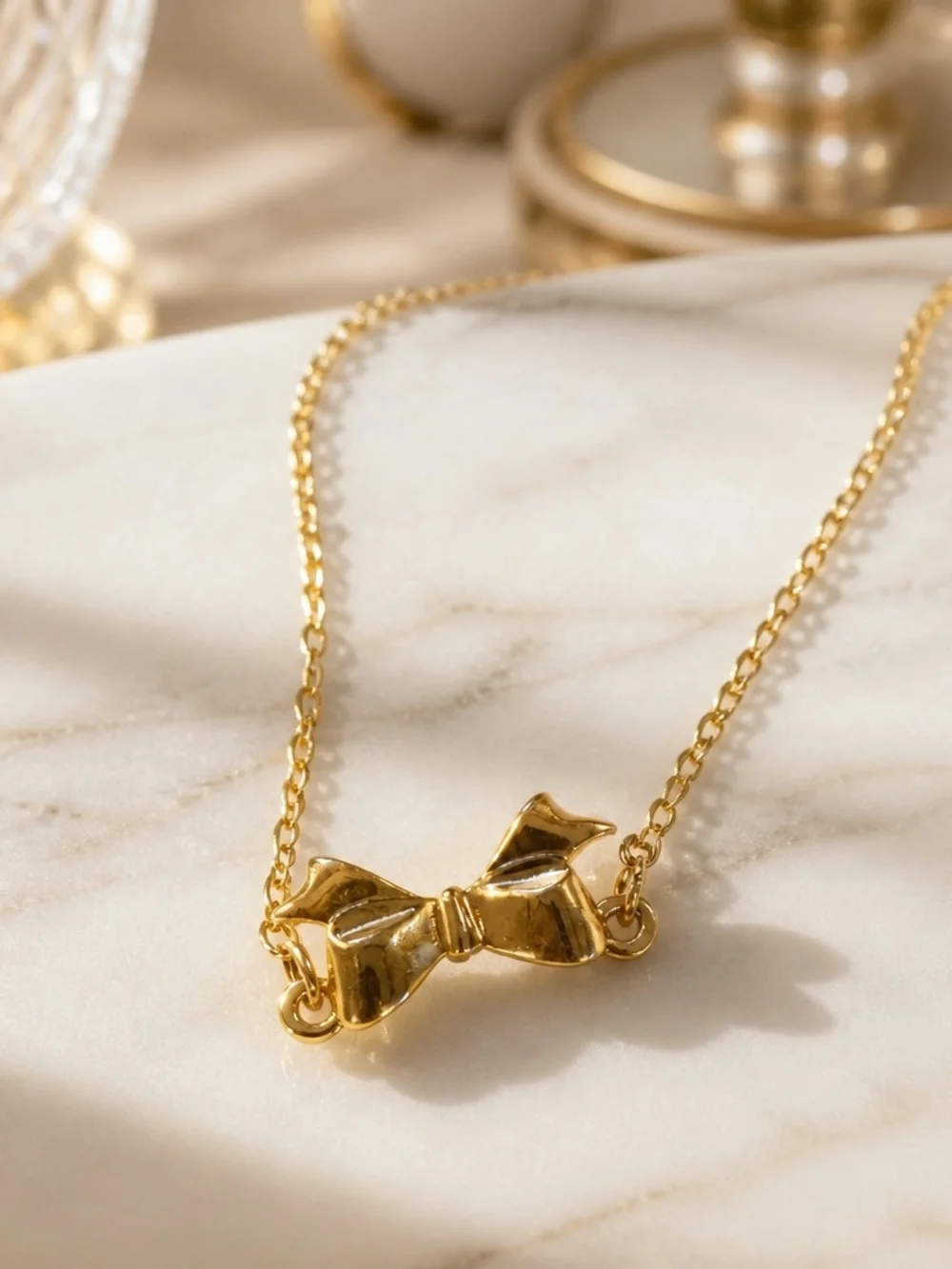 Gold Bow Anklet